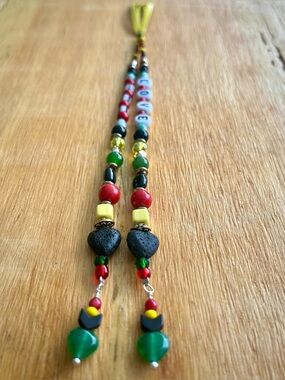 Boho Hair Beads-Handmade Hair Jewelry-Nat. Materials-One Love Collection-OL3